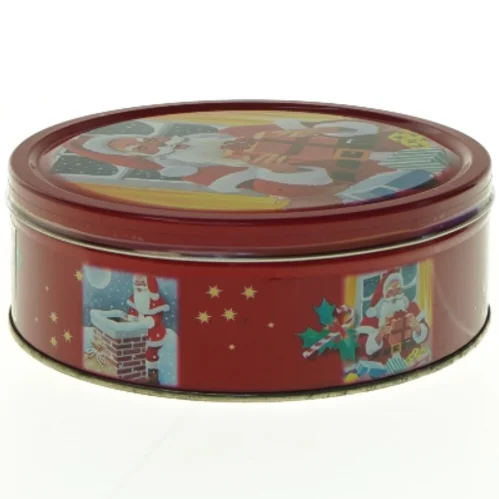 Vintage julekagedåse (str. Ø 19 cm)