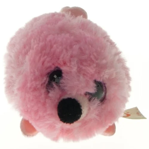 Rosa plys bamse fra Ty (str. 10 cm)