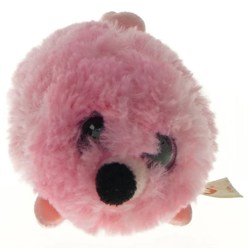 Rosa plys bamse fra Ty (str. 10 cm)