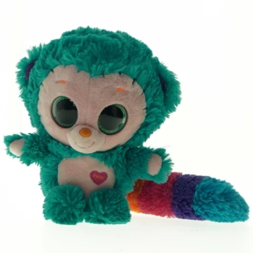 Tøjdyr - Multifarvet vaskebjørn plys fra Minimoomis (str. 26 cm)