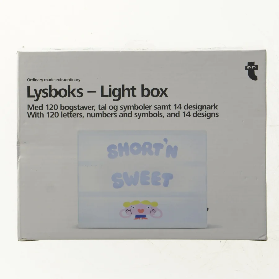 Lys boks fra Tiger (str. 21 x 16 cm)
