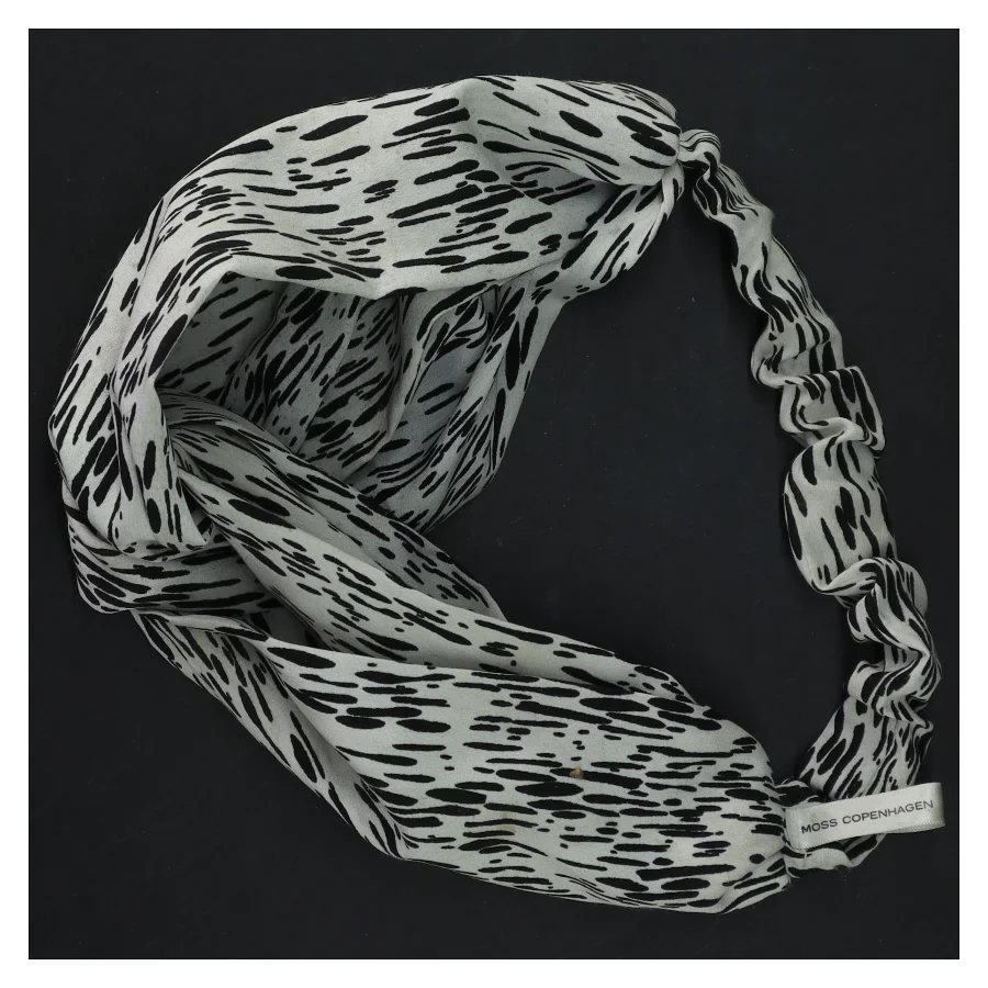 Grå og sort hårbånd fra Moss Copenhagen (str. 27 cm)