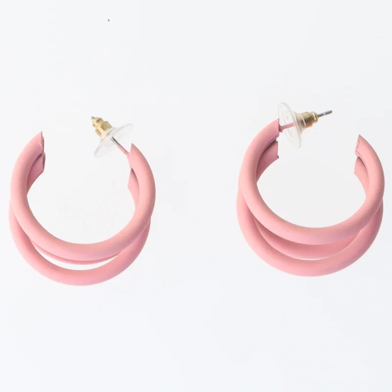 Rosa øreringe (str. 3,5 cm)