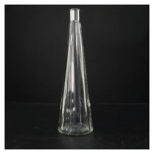 Glasvase med metallåg fra Rosendahl (str. 34 cm)