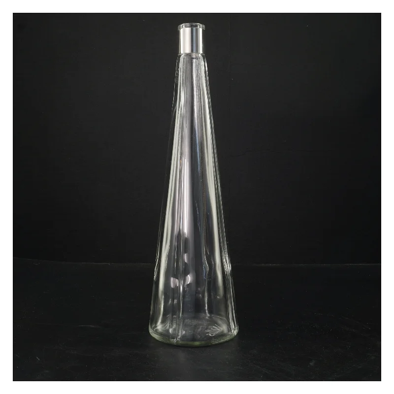 Glasvase med metallåg fra Rosendahl (str. 34 cm)