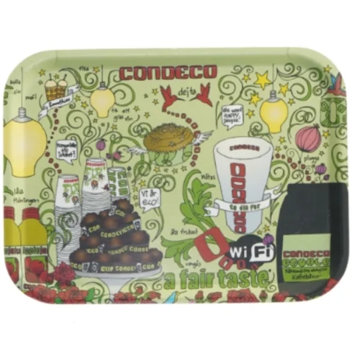 Serveringsbakke med retro design (str. 27x20 cm)