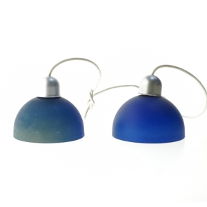 Blå pendler (str. Ø 14x11 cm)