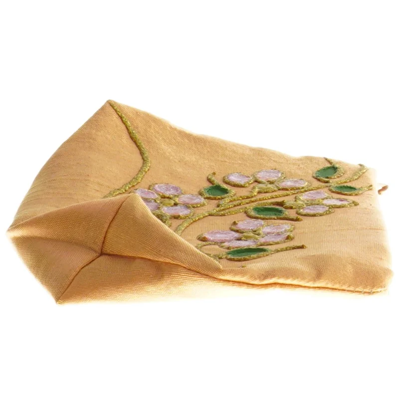 Broderet pung (str. 12x15 cm)