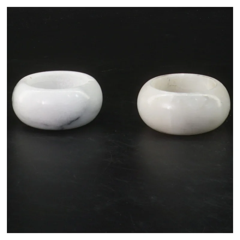 Hvide marmor lysestager (str. Ø 6 cm)