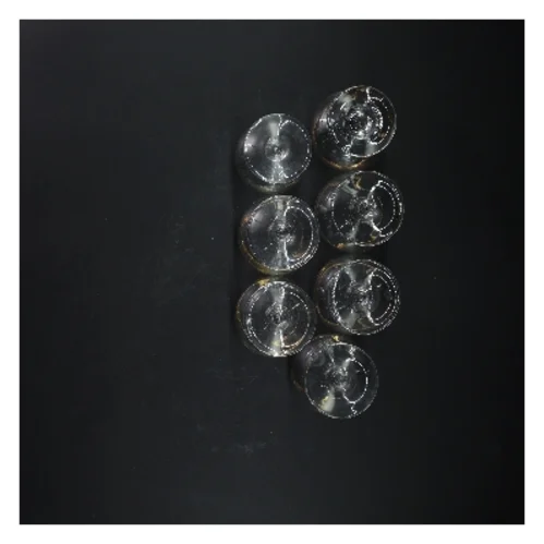 Sæt med 7 glas med guldkant (str. 7 styk, 9,5 cm)