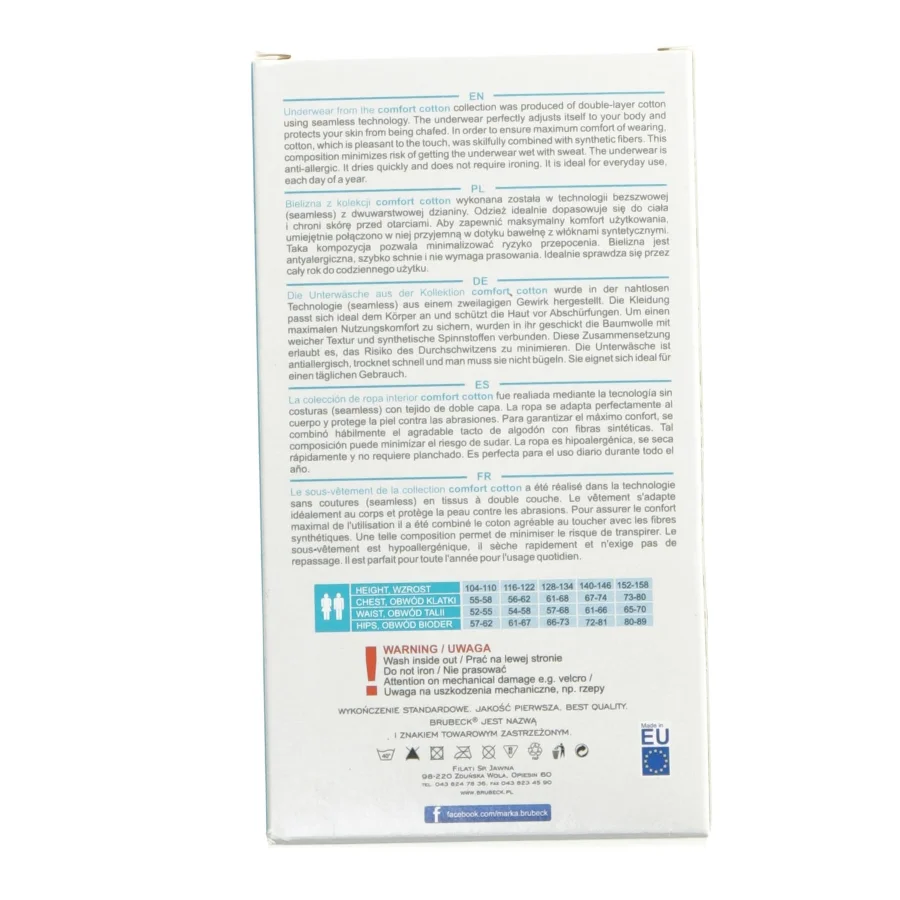 Undertøjs sæt (str. 45x25 cm) fra Brubeck