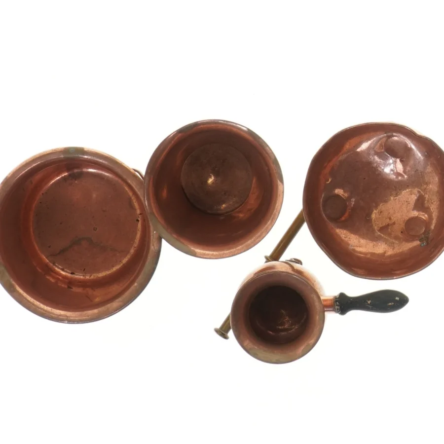 Kobber mini dekorationspotter fra Cavalier (str. 7-8 cm)