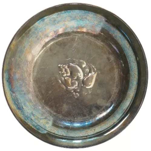 Dekorativ metal fad (str. Ø 29 cm)