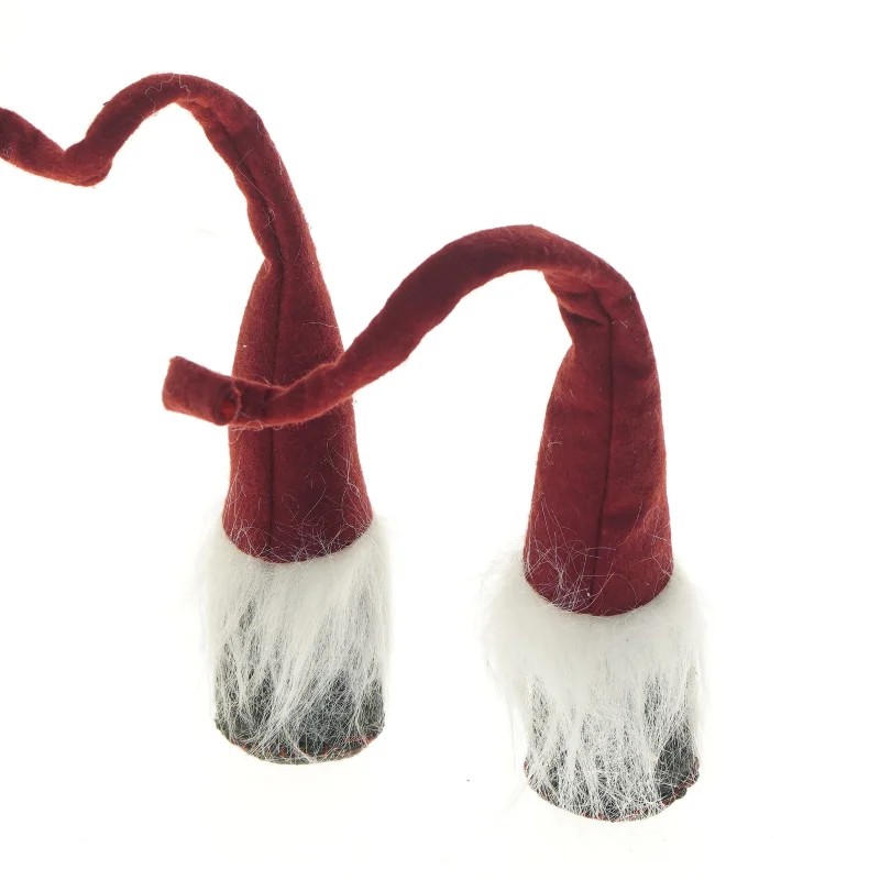 Nissefigurer med røde huer (str. 24 cm)