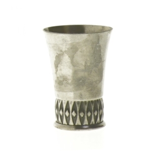 Dekorativ metalvase med mønster fra Pewter (str. 6,5 cm)