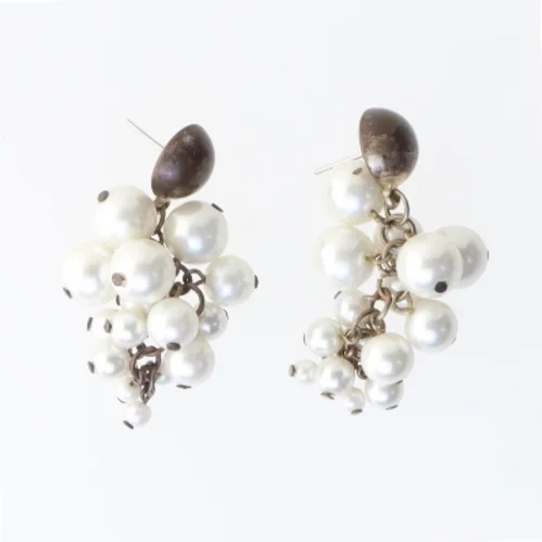 Vintage perleøreringe (str. 5 cm)