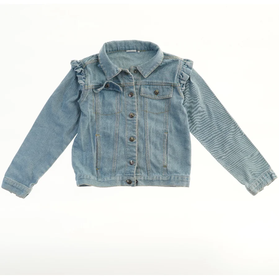 Denim Jakke med Flæser fra Friends (str. 134)