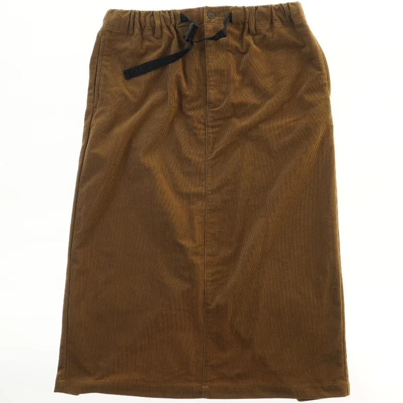 Brun nederdel med elastik (str. 14-18 år cm)