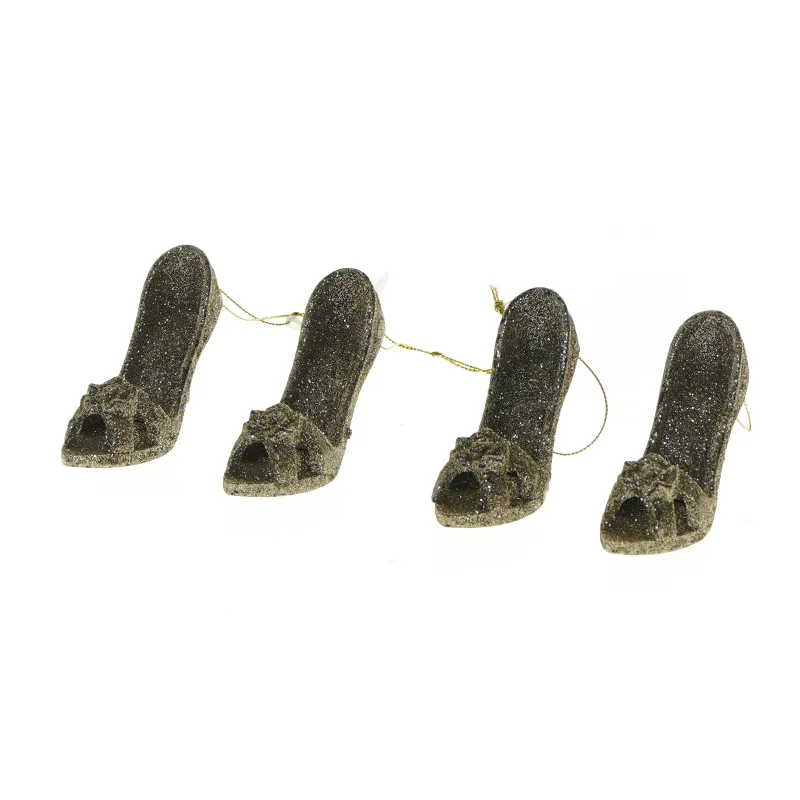 Glitrende sko julepynt (str. 9 cm)