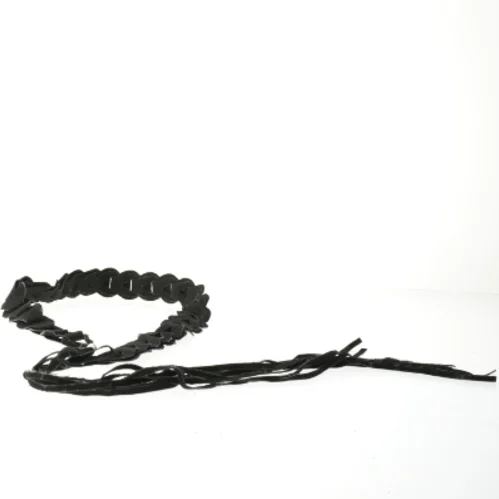 Sort flettet bælte (str. 78 cm)