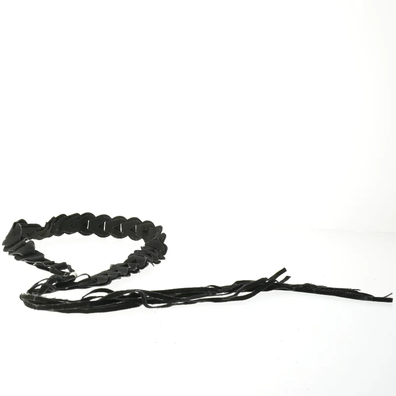 Sort flettet bælte (str. 78 cm)