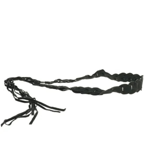 Sort flettet bælte (str. 78 cm)