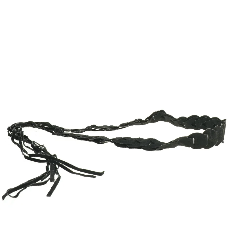 Sort flettet bælte (str. 78 cm)