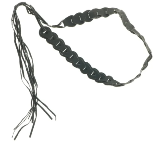 Sort flettet bælte (str. 78 cm)