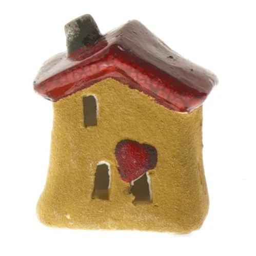 Keramikhus med LED lys (str. 8x7x5,5 cm)