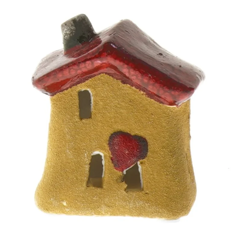 Keramikhus med LED lys (str. 8x7x5,5 cm)