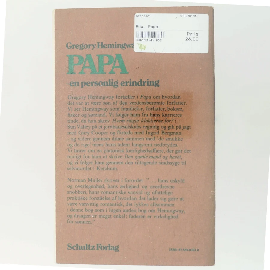 Papa af Gregory Hemingway (Bog)