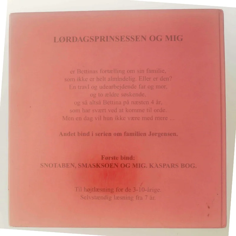 Lørdagsprinsessen og mig af Bertill Nordahl (Bog)