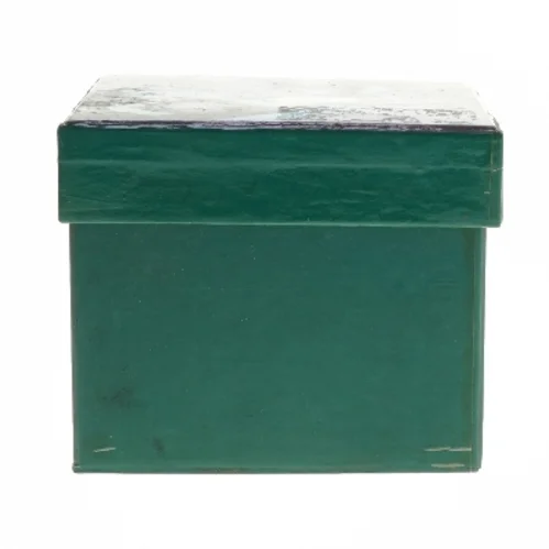 Grøn opbevaringskasse (str. 11x12,5x12,5 cm)