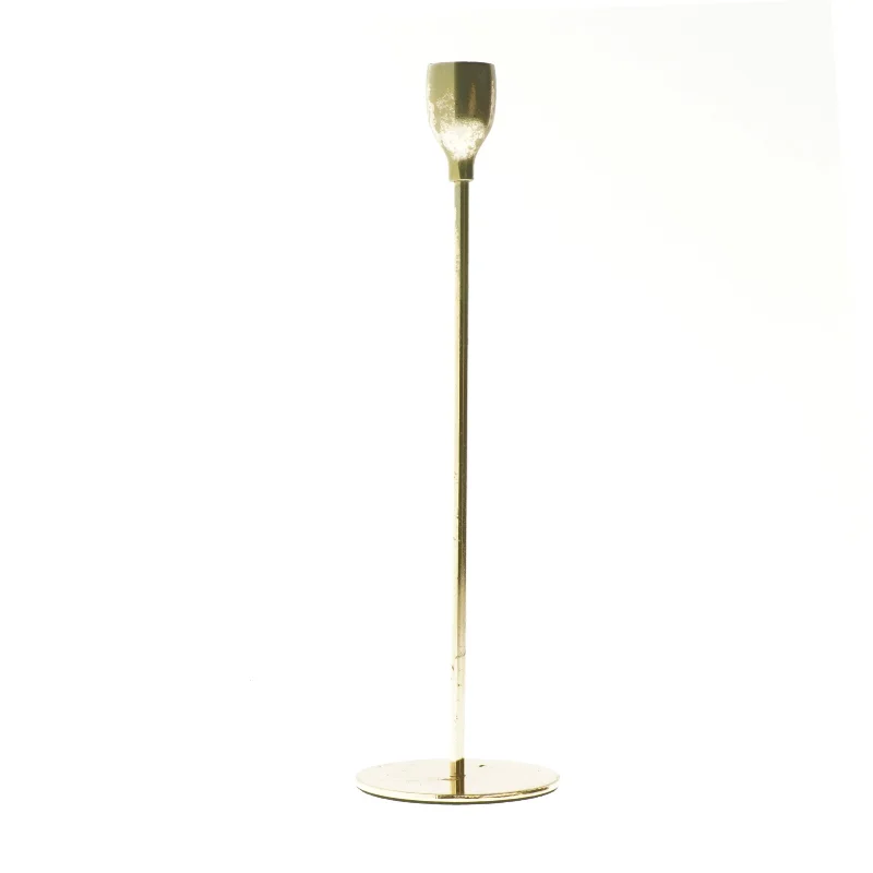 Guld lysestage (str. 20 cm)