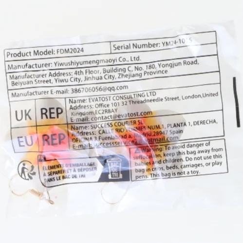 Blomst øreringe (str. Ø 4 cm)