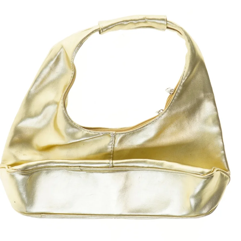 Guld håndtaske (str. 33x30 cm)