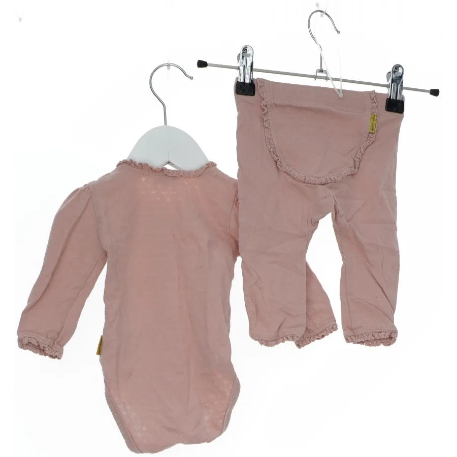 Lyserød bodystocking med bukser sæt til børn fra Hust & Claire (str. 62)
