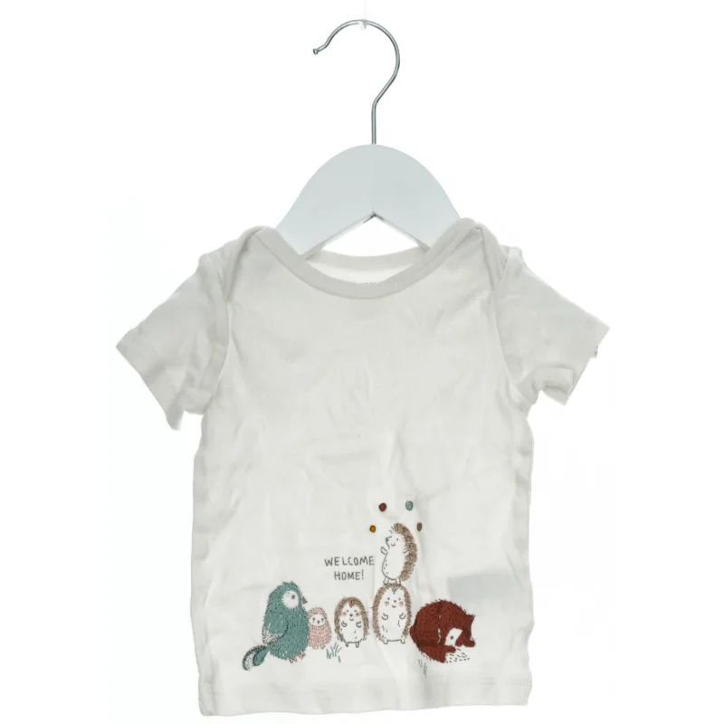 Hvid T-shirt med dyremotiv fra H&M (str. 68)