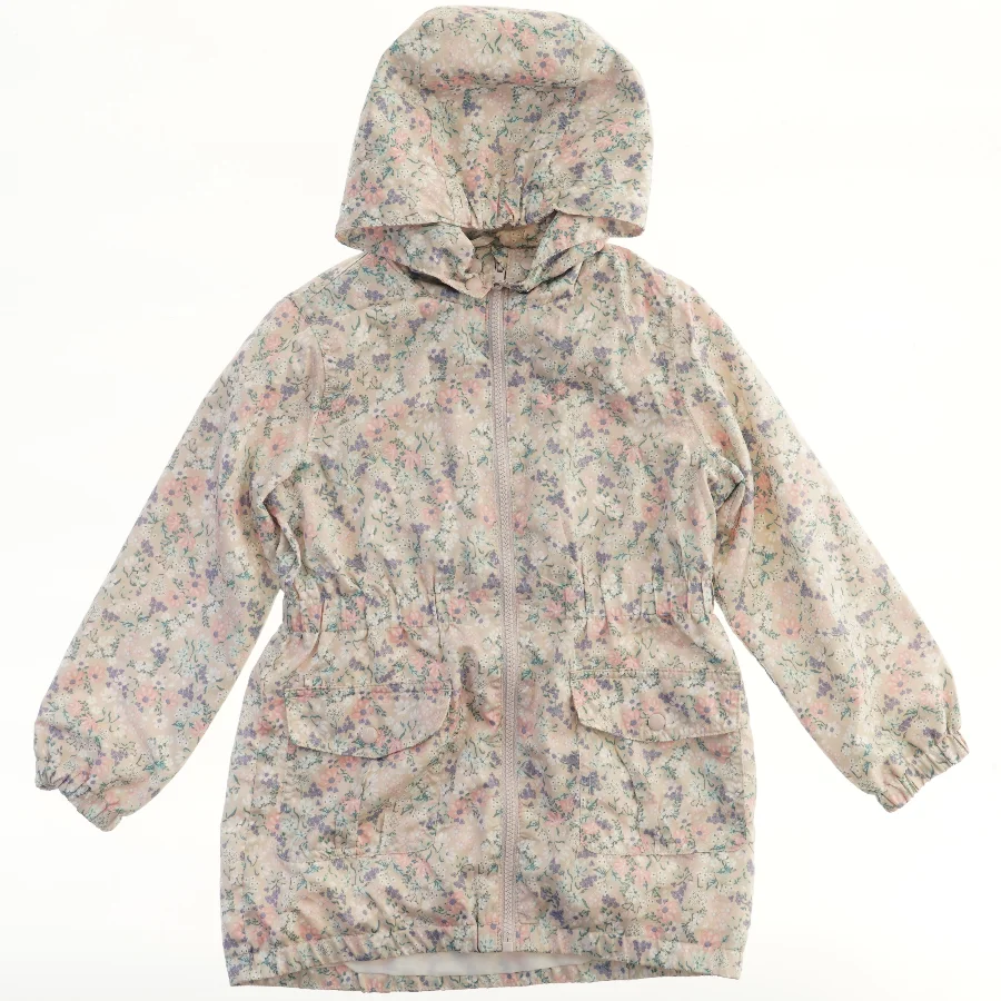 Blomstret jakke med hætte fra Logg h&m (str. 122)