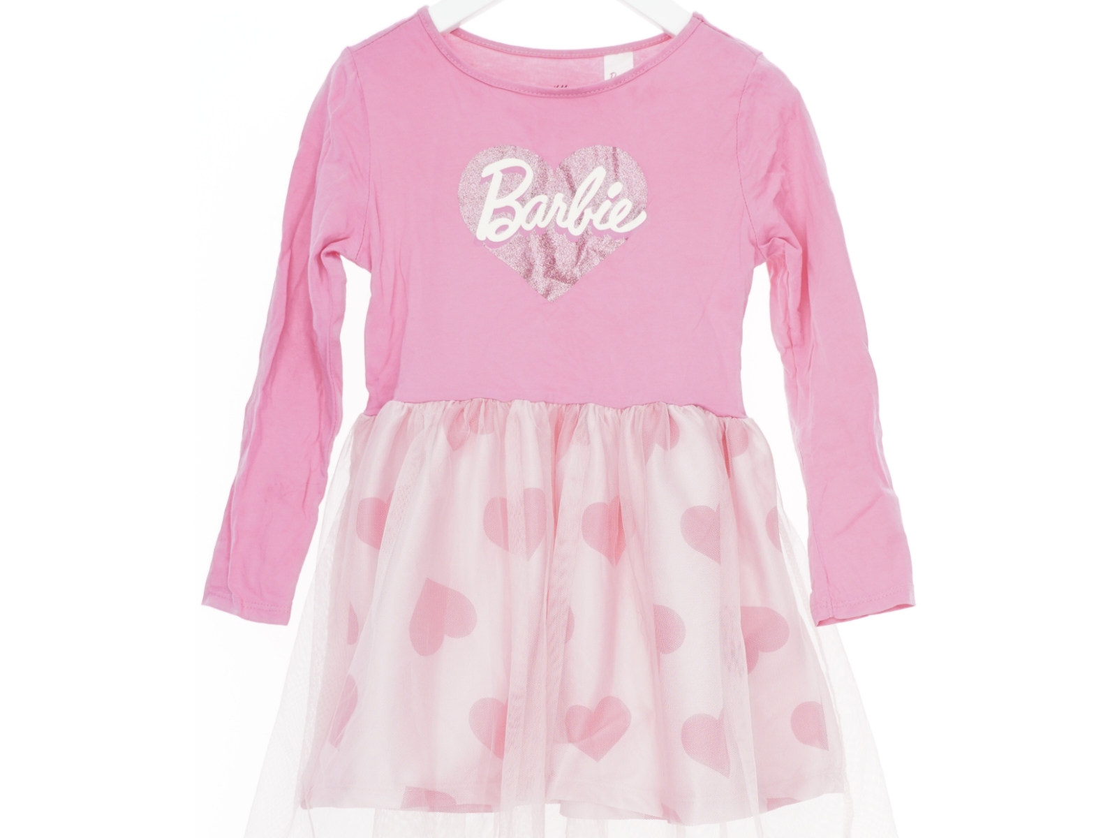 Pink kjole med Barbie motiv fra H&M (str. 110)