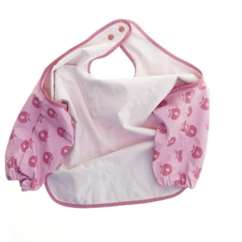 Langærmet baby hagesmæk fra Småfolk (str. 48 cm)