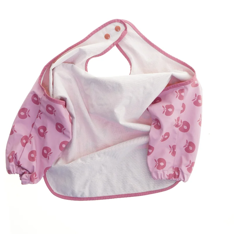 Langærmet baby hagesmæk fra Småfolk (str. 48 cm)