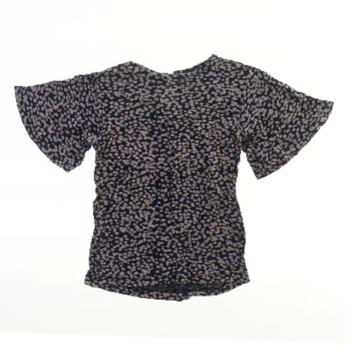 Blomstret bluse med korte ærmer fra The New (str. 110)