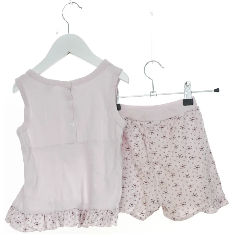 Lyserødt sommersæt med svane motiv fra Hoppikid (str. 80)