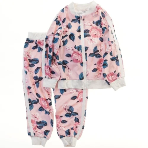 Blomster-mønstret træningsdragt til børn (str. 122)