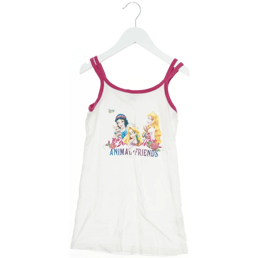 Hvid natkjole med pink kanter og print fra Disney (str. 116)