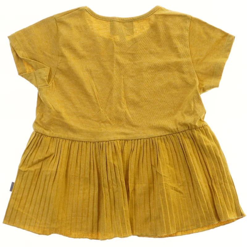 Gul kjole med rynket nederdel fra Creamie (str. 122)