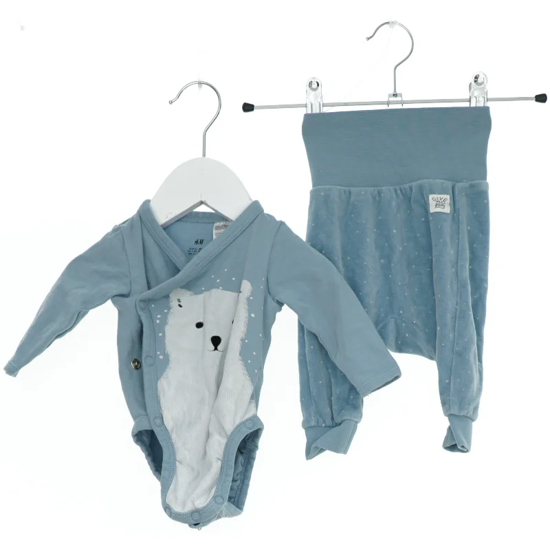 Blå sæt med bodystocking og bukser fra H&M (str. 56)