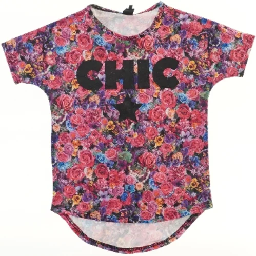 Blomstret T-Shirt fra Kids Up (str. 116)