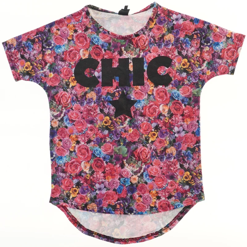 Blomstret T-Shirt fra Kids Up (str. 116)